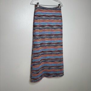 French Kiss Skirt Women’s M Vintage 90s‎ Maxi Multicolor Lined Made in USA